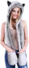 img 4 attached to HomDSim Spirit Animal Hoodie Mittens Girls' Accessories - Cold Weather