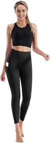 img 2 attached to Rocorose Control Stretch Waisted Leggings Women's Shoes : Athletic