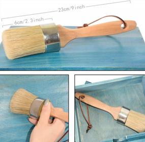 img 2 attached to Transform Your Furniture With 2-In-1 Chalk Paint & Wax Brush Set - Perfect For DIY Projects!