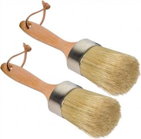 img 4 attached to Transform Your Furniture With 2-In-1 Chalk Paint & Wax Brush Set - Perfect For DIY Projects!