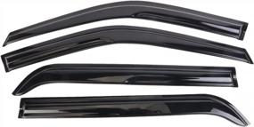 img 3 attached to MUCO MCD Window Visor Side Wint Deflector For 2011-2019 Explorer-Tape на темных тонированных акриловых солнцезащитных щитках