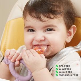 img 3 attached to KoalaZoom Baby Fruit Feeder Pacifier Fresh Food Feeder (2 Pack), Silicone Fruit Teether for Babies, Infant Fruit Teething Toy, Includes Extra Silicone Sacs, Top-notch Baby Feeding Supplies