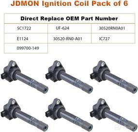 img 2 attached to High-Quality Replacement Ignition Coils for Acura MDX, RDX, RL, TL, ZDX, TSX, Honda Pilot, Ridgeline - Set of 6 Coils