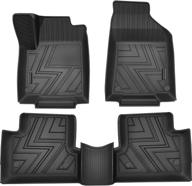 🚗 mirozo tpe floor mats for jeep cherokee 2015-2022 (non-grand cherokee) - custom all-weather front & rear seat floor liners in black logo