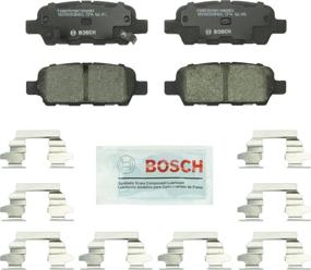 img 1 attached to 🔄 Bosch BC905 QuietCast Premium Ceramic Disc Brake Pad for Infiniti & Nissan: 350Z, 370Z, Altima, Juke, Leaf, Maxima, Murano + More - Rear