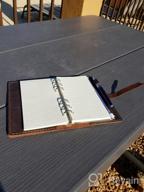 img 1 attached to A6 Refillable Leather Journal: Vintage Handmade Writing Notebook For Men & Women - Brown review by Mike Hamelin