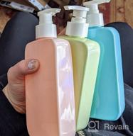 img 1 attached to Segbeauty Refillable Soap Dispenser Set, 4 Pack 6.8oz Press Pump Bottles for 🧴 Travel, Lotion, Hand Wash, Shampoo, Conditioner, Shower Gel, Essential Oil - 200ml Empty Cosmetic Containers review by Douglas Norton