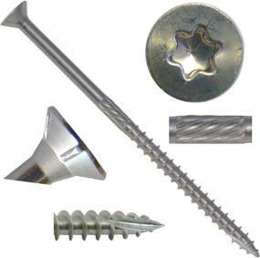 img 4 attached to Silver Stainless Steel Screw Drive Fasteners : Screws