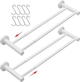 img 4 attached to Upgrade Your Bathroom And Kitchen With ZUEXT'S Adjustable Double Towel Bars