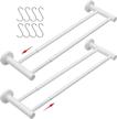 upgrade your bathroom and kitchen with zuext's adjustable double towel bars logo