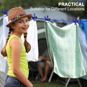 img 1 attached to Retractable Travel Clothesline With Clips - Perfect For Camping And Outdoor Adventures!