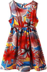 img 2 attached to Matching Daughter Sleeveless Hawaiian Monstera Girls' Clothing : Dresses