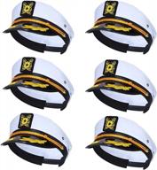 white boating captain hat for women and men, perfect party decoration - dodowin sailor hat logo