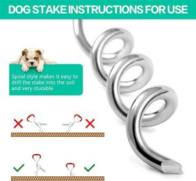 img 1 attached to Heavy Duty Dog Tie Out Stake with Spring - Sturdy Stake for Yard, Training, and Camping - Dog Anchor for Runner - Attach to Tie Out Cable & Lead for Ground, Backyard, Sand