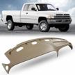 dashskin usa molded dash cover compatible with 98-01 dodge ram in camel - made in america logo