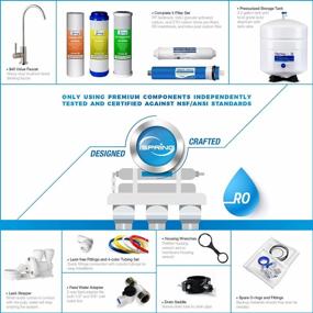 img 2 attached to ISpring RCC100P High Capacity 5-Stage Under Sink Water Filter Reverse Osmosis RO Drinking Water Filtration System, 100 GPD, Performance-Boosted