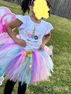 img 1 attached to 🦄 Girls' Unicorn Birthday Party Dress and Headband Set - Clothing and Dresses review by Christi Lewis