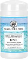 beach scented multi surface wipes by michel design works logo