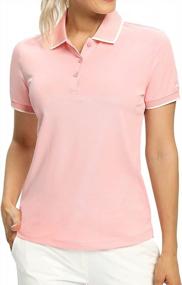 img 4 attached to Women'S UPF 50+ Lightweight Quick-Dry Golf Polo Shirt For Tennis Work Tops By Hiverlay