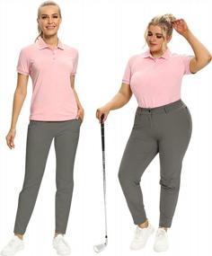 img 3 attached to Women'S UPF 50+ Lightweight Quick-Dry Golf Polo Shirt For Tennis Work Tops By Hiverlay