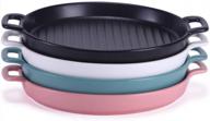 set of 4 assorted color matte ceramic baking dishes with double handles - ideal for individual pasta, lasagna, and small dinner plates by bonnoces logo