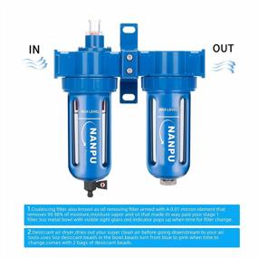 img 2 attached to NANPU Zinc Alloy Coalescing Filter & Desiccant Dryer System, Poly Bowl, Suitable For Paint Spray & Plasma Cutter (1/2" NPT)