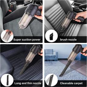 img 1 attached to 🚗 Massampton 12V 9000Pa Portable Car Vacuum Cleaner with Long Cord - High Power, Mini Handheld Vacuum for Interior Cleaning. Includes 3 Attachments & Auto Accessories Kit. Perfect for Men/Women. (Black)