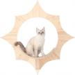 myzoo solar, sun shape, wall mounted cat shelves, floating perch, cat tree,solid wood logo