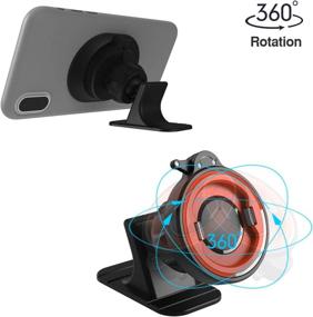 img 2 attached to 📱 360° Rotatable Dashboard Car Phone Mount - Ultra-Lock Quick Mount with Strong VHB Adhesive for iPhone, Google, Huawei, GPS, Mini Tablet & More - Non-Magnetic Universal Cell Phone Holder