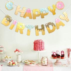img 2 attached to 2 Sets UNOMOR Doughnut Banner: Creative Birthday Party Decor For Donut Themed Tea Parties!