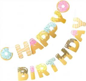 img 3 attached to 2 Sets UNOMOR Doughnut Banner: Creative Birthday Party Decor For Donut Themed Tea Parties!