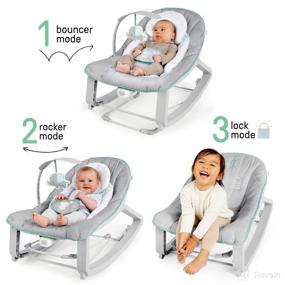 img 2 attached to 👶 Ingenuity Keep Cozy 3-in-1 Vibrating Baby Bouncer Seat & Toddler Rocker - Weaver, Newborn and Up