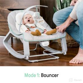 img 1 attached to 👶 Ingenuity Keep Cozy 3-in-1 Vibrating Baby Bouncer Seat & Toddler Rocker - Weaver, Newborn and Up