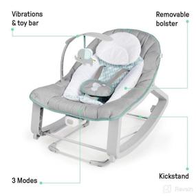 img 3 attached to 👶 Ingenuity Keep Cozy 3-in-1 Vibrating Baby Bouncer Seat & Toddler Rocker - Weaver, Newborn and Up