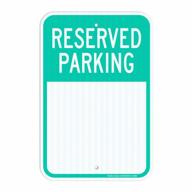 18x12 inch reserved parking sign - faittoo engineer grade reflective aluminum with uv protection for indoor/outdoor use, easy install and read, weather/fade resistant logo