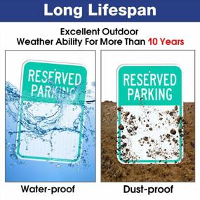 img 1 attached to 18X12 Inch Reserved Parking Sign - Faittoo Engineer Grade Reflective Aluminum With UV Protection For Indoor/Outdoor Use, Easy Install And Read, Weather/Fade Resistant