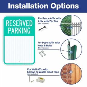 img 2 attached to 18X12 Inch Reserved Parking Sign - Faittoo Engineer Grade Reflective Aluminum With UV Protection For Indoor/Outdoor Use, Easy Install And Read, Weather/Fade Resistant