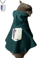 🐾 pet halloween costume: 2pcs cat dog cloak for anime cosplay - cartoon plush cloak with scouting legion freedom cape & necklace логотип