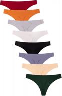 pack of 5/8 solid color low waist thong tangas for women - seasment seamless underwear logo