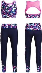 img 4 attached to CHICTRY Athletic Leggings Gymnastics Camouflage Girls' Clothing - Active
