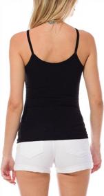 img 1 attached to Women'S Solid Sleeveless Rib Knit Scoop Neck Button Up Stretch Crop Tank Top By MixMatchy