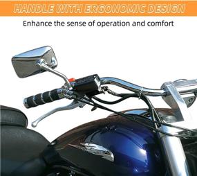 img 2 attached to Black+Chrome Left & Right Brake Master Cylinder Clutch Lever for Honda VT600 VT750 VT1100 VT1300 VTX1300 VF750