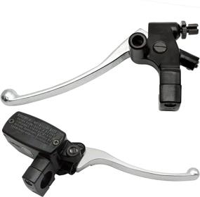 img 4 attached to Black+Chrome Left & Right Brake Master Cylinder Clutch Lever for Honda VT600 VT750 VT1100 VT1300 VTX1300 VF750