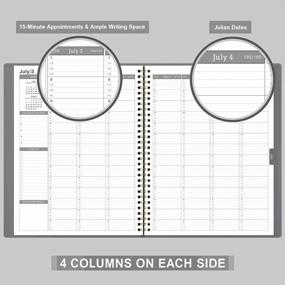 img 2 attached to 2023 Appointment Book/Planner - Weekly Planner, Jan 2023-Dec 2023, 8.26"X10.7", Daily/Hourly 15 Minute Intervals, Wirebound With Tabs - Grey