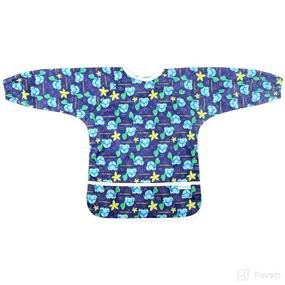 img 2 attached to 🐢 Long Sleeved Baby Bib with Pocket - No Leak Bib for Babies and Toddlers (6-24 Months) - Turtle Design