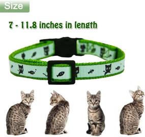 img 3 attached to 🐱 Barleygoo 2-Pack Glow-in-The-Dark Cat Collar with Bell - Breakaway Safety Collars for Cats and Puppies - Includes Pendant