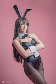 img 2 attached to ROLECOS Bunny Girl Senpai Cosplay Bodysuit For Women: One-Piece Bunny Costume