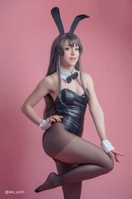 img 3 attached to ROLECOS Bunny Girl Senpai Cosplay Bodysuit For Women: One-Piece Bunny Costume