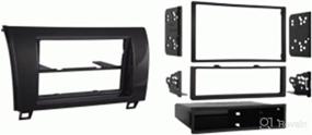 img 1 attached to 🚗 Enhance Your 2010-Up Toyota Tundra: Metra 99-8220CHG Single/Double DIN Dash Installation Kit (High Gloss Charcoal)