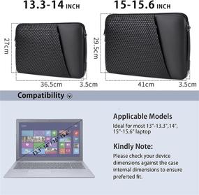 img 1 attached to Waterproof Laptop Sleeve With Handle - Compatible With MacBook Pro & HP/Asus Notebooks - Ideal Business Laptop Bag Gift For Men And Women (14-Inch)